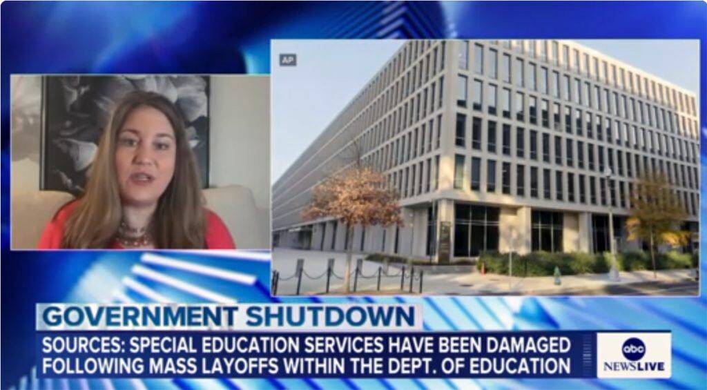 Les services d'éducation spécialisée ont été endommagés à la suite de licenciements massifs au sein du département de l'éducation lors du shutdown gouvernemental.